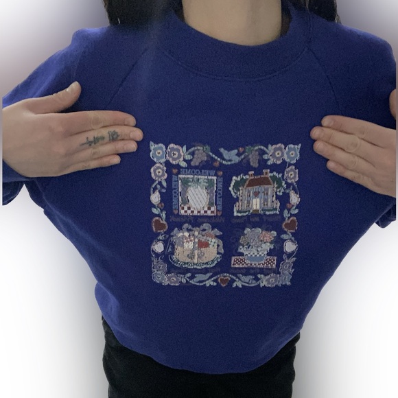 pastoral print sweatshirt - Picture 2 of 5